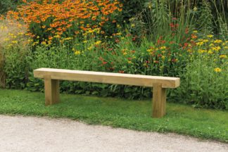 An Image of Forest Wooden 4 Seater Garden Bench