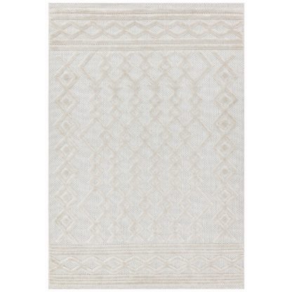 06b39257a1a293d8b8e4b9d92d9ac1da9c07a25ff09b6b3bbb2febda9fffbee7.jpg An Image of Asiatic Salta Geometric In & Outdoor Rug - 120x170cm - Cream