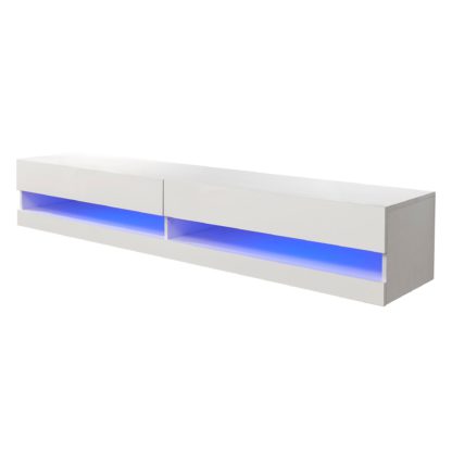 An Image of Galicia 180cm LED Wide Wall TV Unit Black
