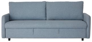 An Image of Habitat Freddy 2 Seater Fabric Sofa Bed - Blue