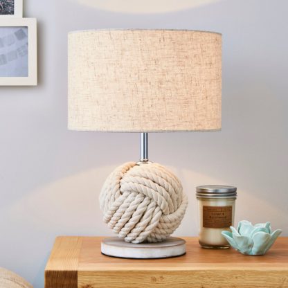 An Image of Lina Rope Table Lamp Natural