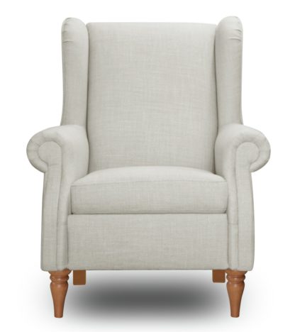 An Image of Argos Home Argyll Fabric High Back Chair - Cream