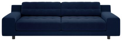 An Image of Habitat Hendricks 4 Seater Velvet Sofa - Teal