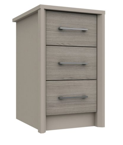 An Image of Lancaster 3 Drawer Bedside Table - Grey