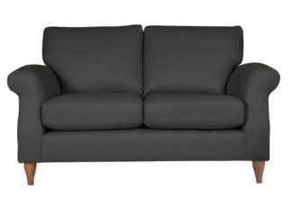 An Image of Habitat Bude 2 Seater Fabric Sofa - Charcoal
