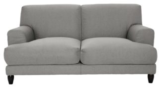 An Image of Habitat Askem 2 Seater Fabric Sofa - Grey