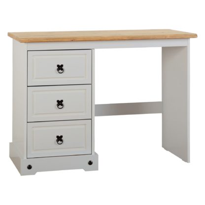 An Image of Corona Grey 3 Drawer Dressing Table Grey