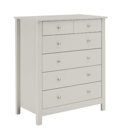 An Image of Habitat Osaka 4+2 Drawer Chest - Soft Grey