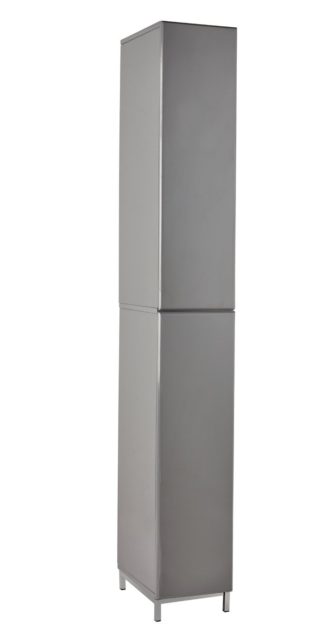 An Image of Argos Home Gloss Tallboy - Grey