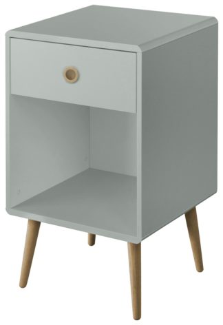 An Image of Softline 1 Drawer Bedside Table - Grey