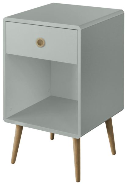 An Image of Softline 1 Drawer Bedside Table - Grey