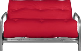 An Image of Argos Home Mexico 2 Seater Futon Sofa Bed - Red