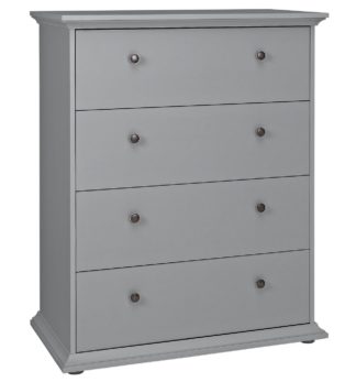 An Image of Habitat Heathland 4 Drawer Chest of Drawers - Grey