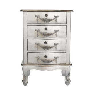 An Image of Toulouse Silver 4 Drawer Chest Silver
