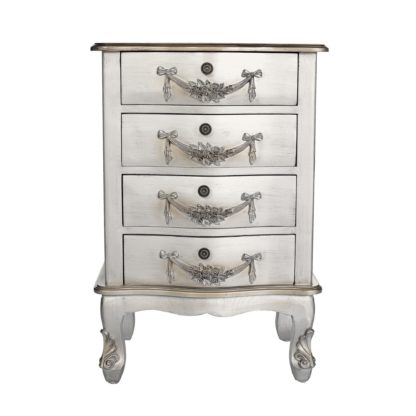 An Image of Toulouse Silver 4 Drawer Chest Silver