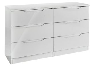 An Image of Legato 3+3 Drawer Chest - Grey Gloss