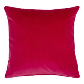 An Image of Heal's Velvet Cushion Fuchsia 60 x 60cm
