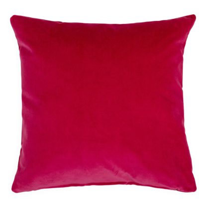 An Image of Heal's Velvet Cushion Fuchsia 60 x 60cm