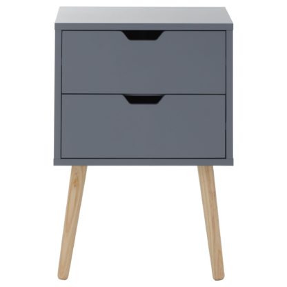 An Image of Nyborg Bedside Table Dark Grey