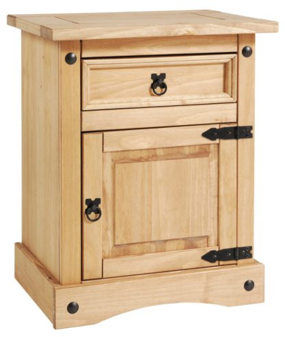 An Image of Argos Home Puerto Rico Bedside Table - Light Pine
