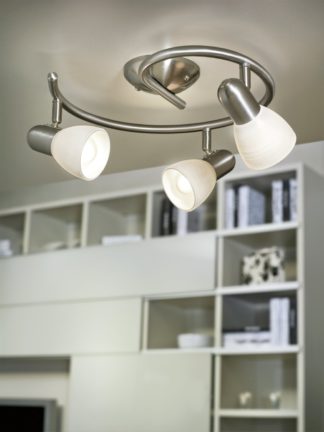 An Image of Eglo Dakar 3 Point Swirl Ceiling Light.