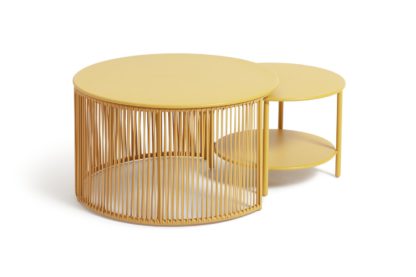 An Image of Habitat Ipanema 2 Coffee Tables - Yellow