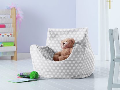 An Image of Argos Home Kids Funzee Silver Stars Bean Bag