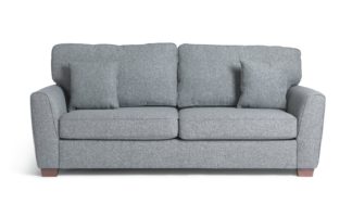 An Image of Habitat Milford 4 Seater Fabric Sofa - Grey