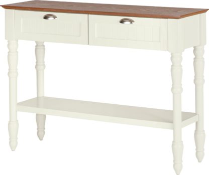 An Image of Argos Home Addington 2 Drw 1 Shelf Console Table - Two Tone