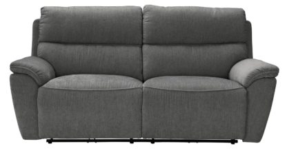 An Image of Argos Home Sandy 3 Seater Manual Recliner Sofa - Charcoal