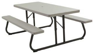 An Image of Lifetime Rectangular 6 Person Picnic Table - Grey