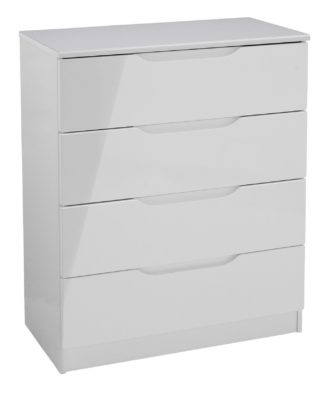 An Image of Legato 4 Drawer Chest - Grey Gloss