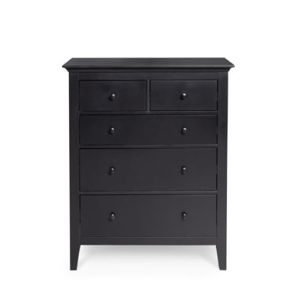 An Image of Lynton Black 5 Drawer Chest Black