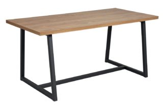 An Image of Habitat Nomad 160cm Dining Table - Oak Effect