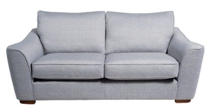 An Image of Habitat Lotus 3 Seater Fabric Sofa - Silver