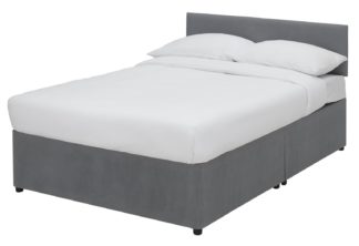 An Image of Argos Home Devon Small Double Divan - Grey