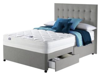 An Image of Silentnight Knightly 2000 Memory Double 2 Drawer Divan Bed
