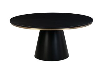 An Image of Brewster 6-8 Seat Black Dining Table