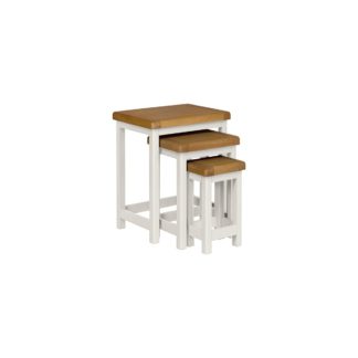 An Image of Habitat Kent Nest of 3 Tables - Light Grey