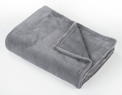 An Image of Argos Home Super Soft Fleece Throw - 150x200cm - Stone
