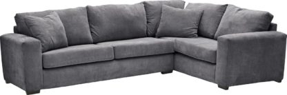 An Image of Habitat Eton Right Corner Fabric Sofa - Charcoal