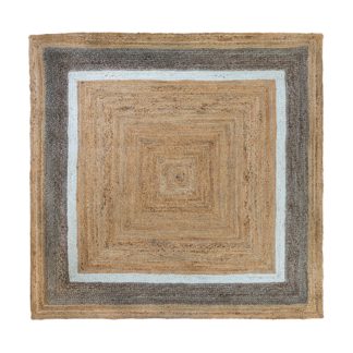 An Image of Natural Jute Border Rug Natural