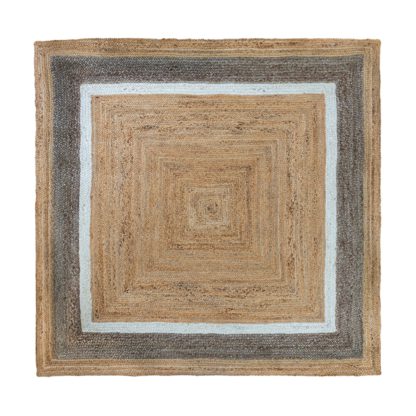 An Image of Natural Jute Border Rug Natural