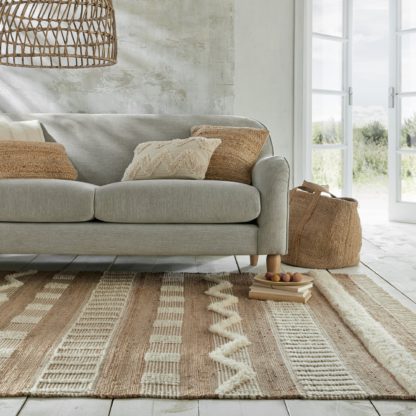 An Image of Medina Jute Rug Natural (Cream)