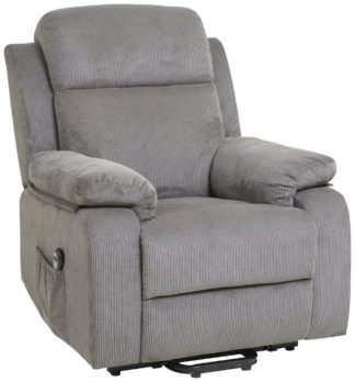 An Image of Argos Home Bradley Fabric Rise & Recline Chair - Charcoal