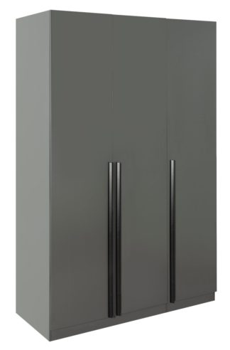 An Image of Habitat Munich 3 Door Wardrobe - Anthracite