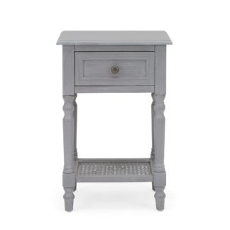 An Image of Lucy Cane Grey Nightstand Slate (Grey)