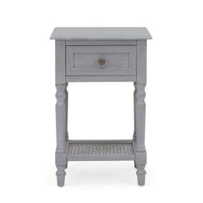 12b056c02e96219eeaabfce1257bc0af76301e4965b241d05c1e6985cc8a60d4.jpg An Image of Lucy Cane Grey Nightstand Slate (Grey)