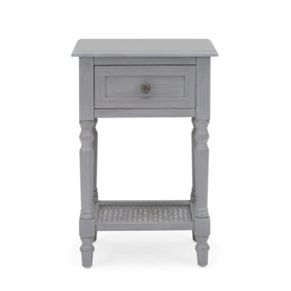 An Image of Lucy Cane Grey Nightstand Slate (Grey)