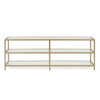 An Image of Claudia Gold Effect Wide TV Stand Gold